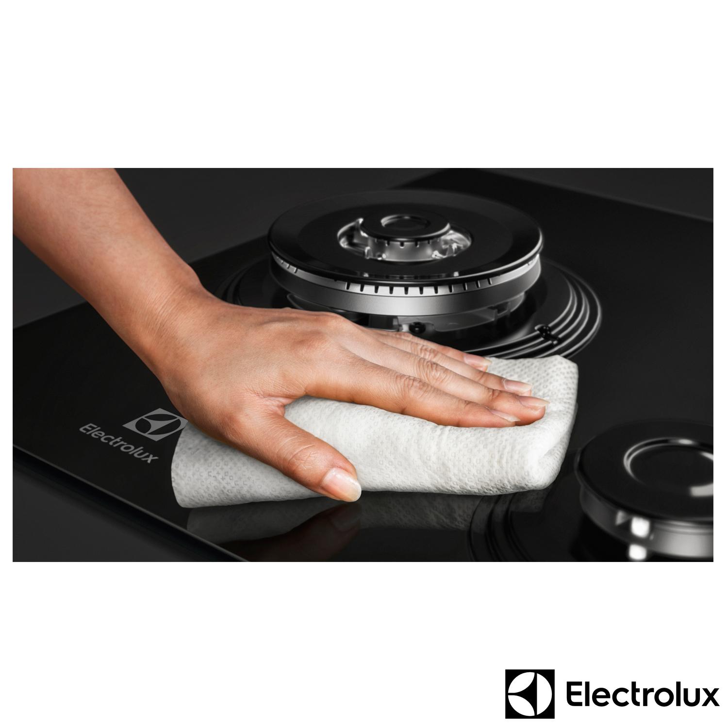 Cooktop a Gás Electrolux em Vidro com 5 Bocas com Queimador Tripla Chama Lateral Preto - KE5TD