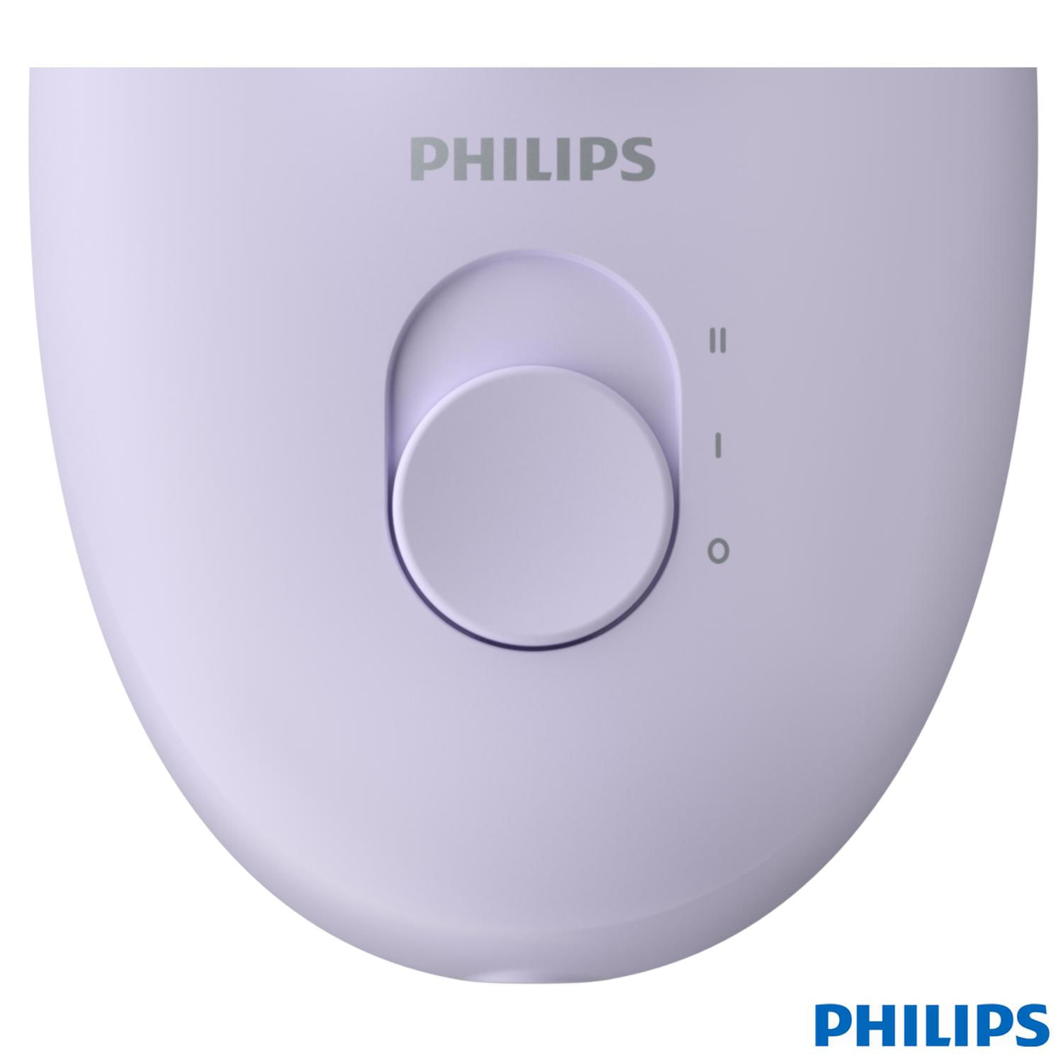 Depilador Philips Satinelle Essential para uso Seco com 02 Velocidades Roxo + 04 Acessório - BRE275/00