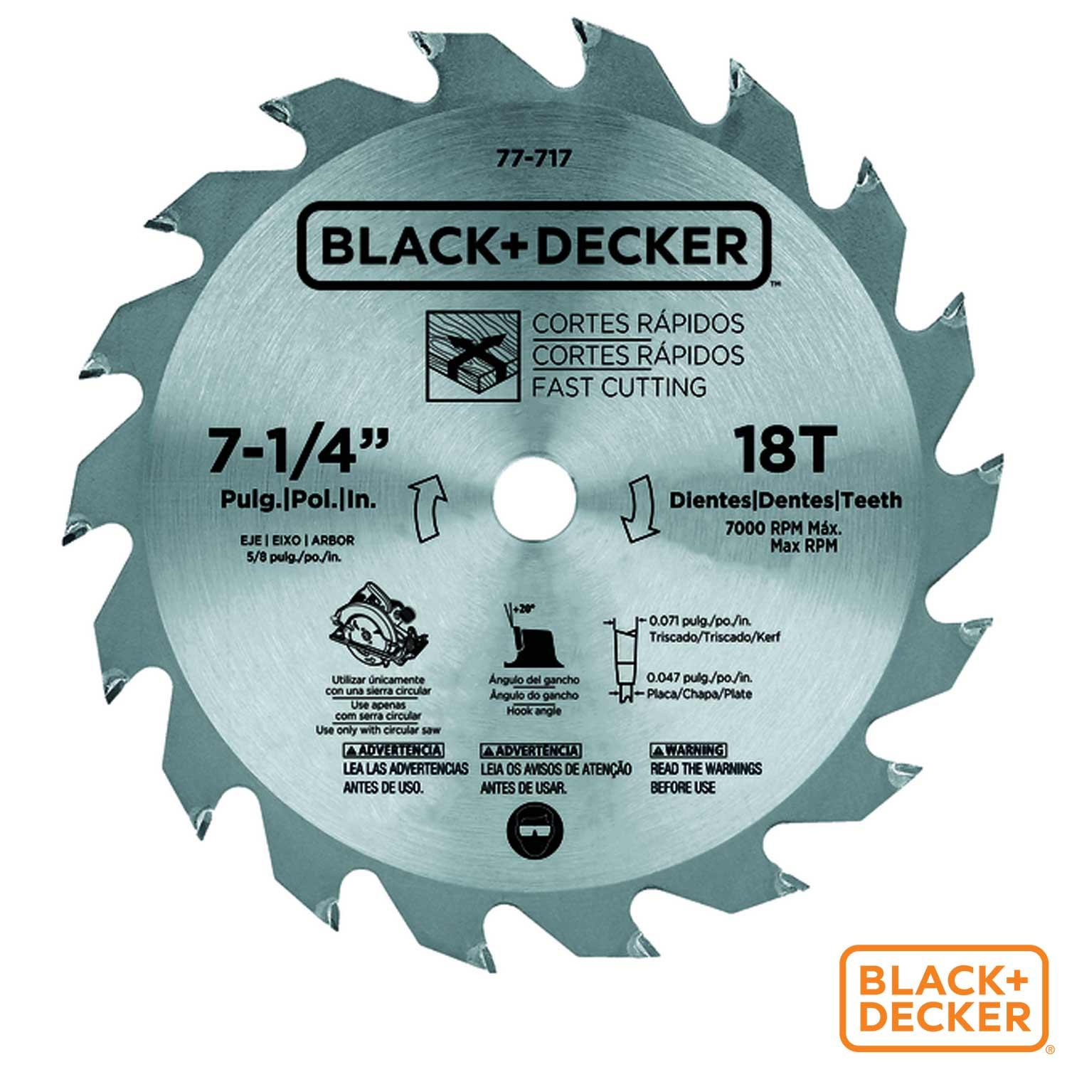 Serra Circular de 7-1/4? Black & Decker com Potência de 1500 W- CS1024