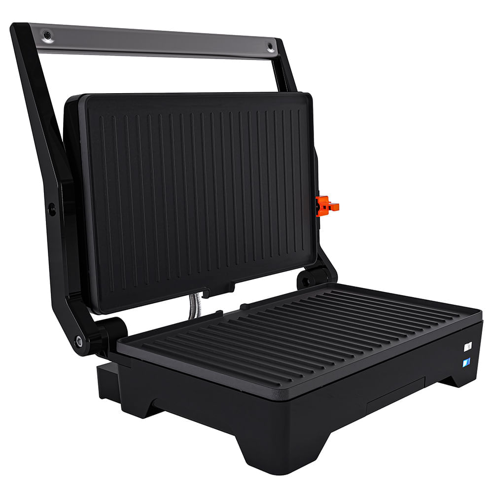 Grill Cadence Chapa Firme Inox com Preto - GRL621