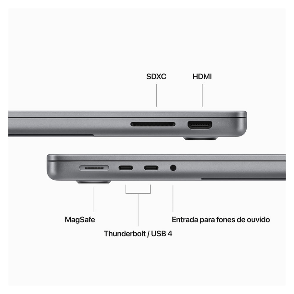 MacBook Pro 14" Apple M3 (8GB RAM 1TB) Cinza-espacial