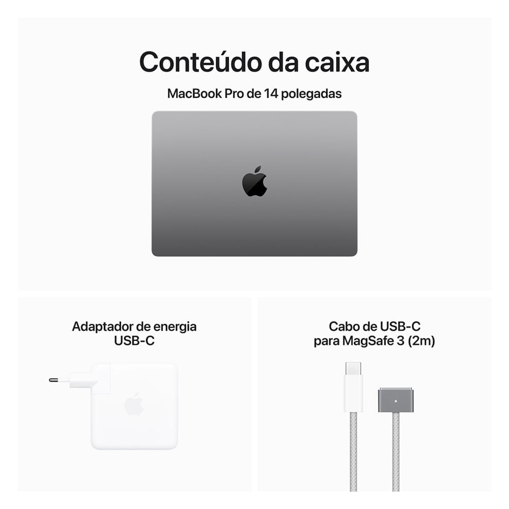MacBook Pro 14" Apple M3 (8GB RAM 1TB) Cinza-espacial