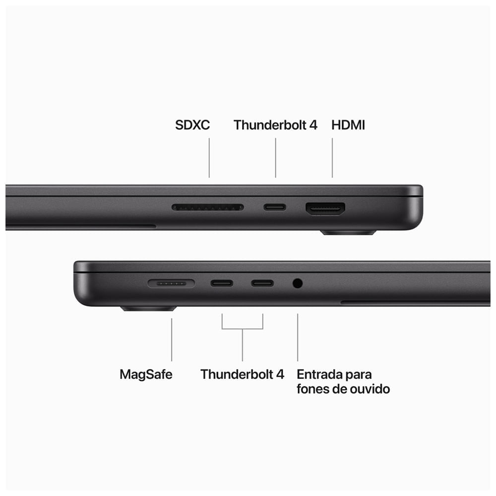 MacBook Pro 16" Apple M3 Max (48GB RAM 1TB) Preto Espacial