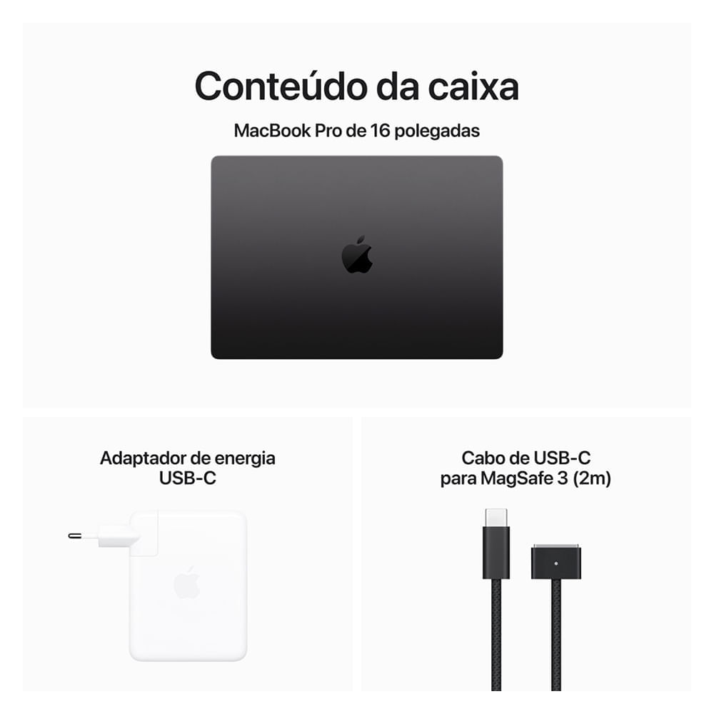 MacBook Pro 16" Apple M3 Max (48GB RAM 1TB) Preto Espacial