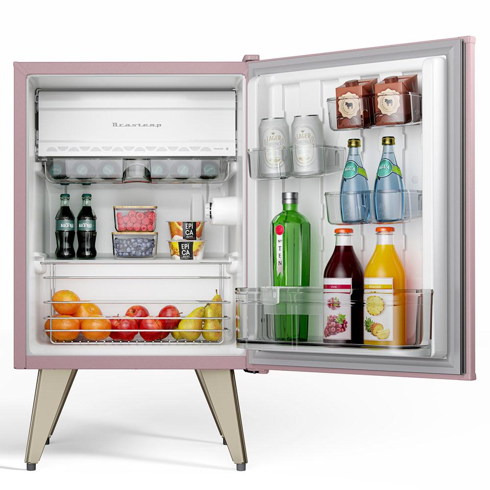 Frigobar Brastemp Retrô 76 Litros Rose Quartz - BRA08HO