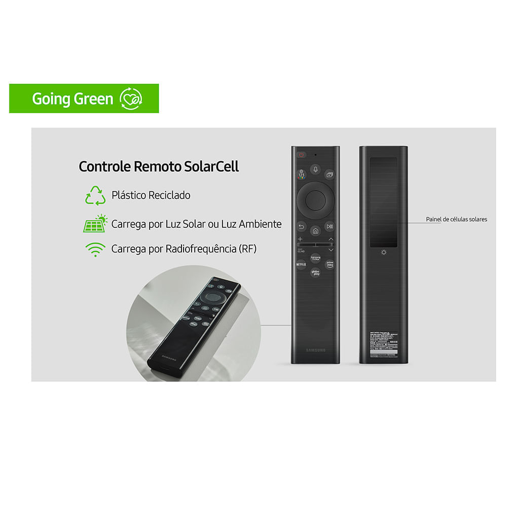 Smart TV 4K Samsung QLED 55" Polegadas 55Q80B, Processador com IA, Alexa built in