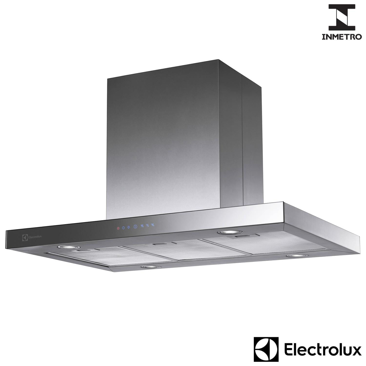 Coifa Ilha Electrolux 90 cm com 03 Velocidades, Painel Blue Touch, Timer e 220V Inox - 90CIT22089