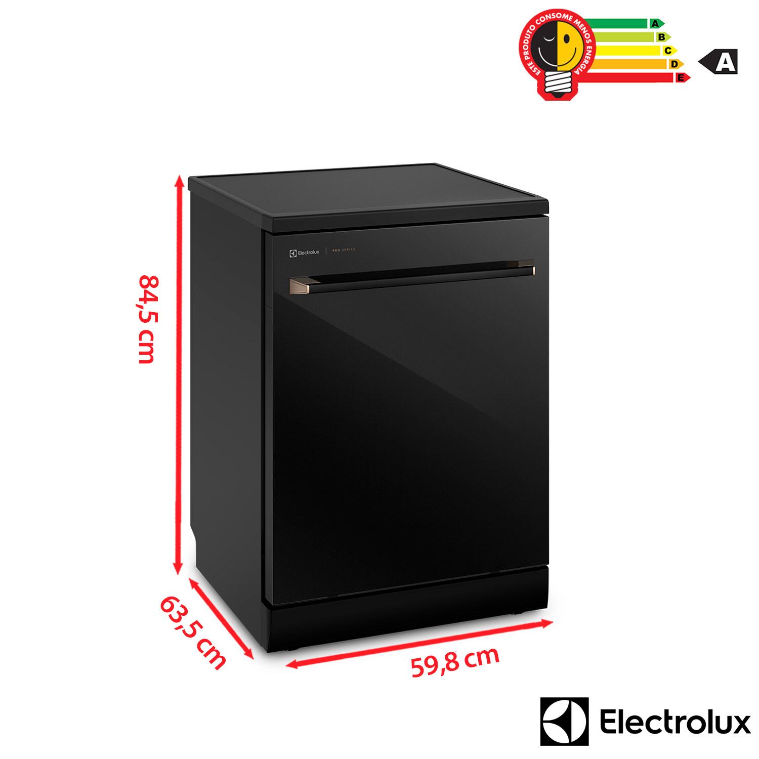 Lava-Louças Electrolux Pro Series com 14 Serviços, 11 Programas de Lavagem e Painel Digital, Preta - LP14V
