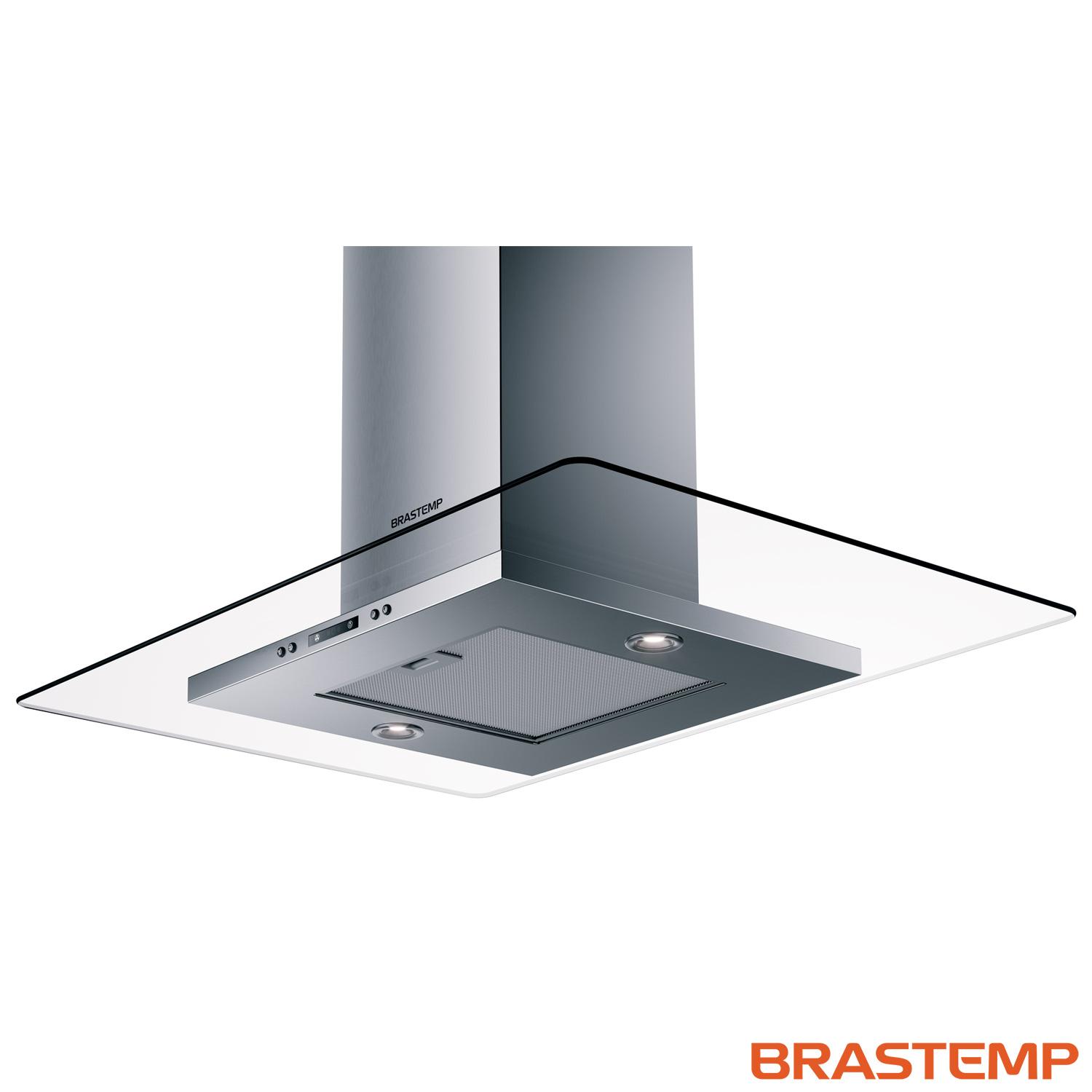 Coifa de Ilha Brastemp Inox 5 e 6 bocas com Timer Autodesligamento
