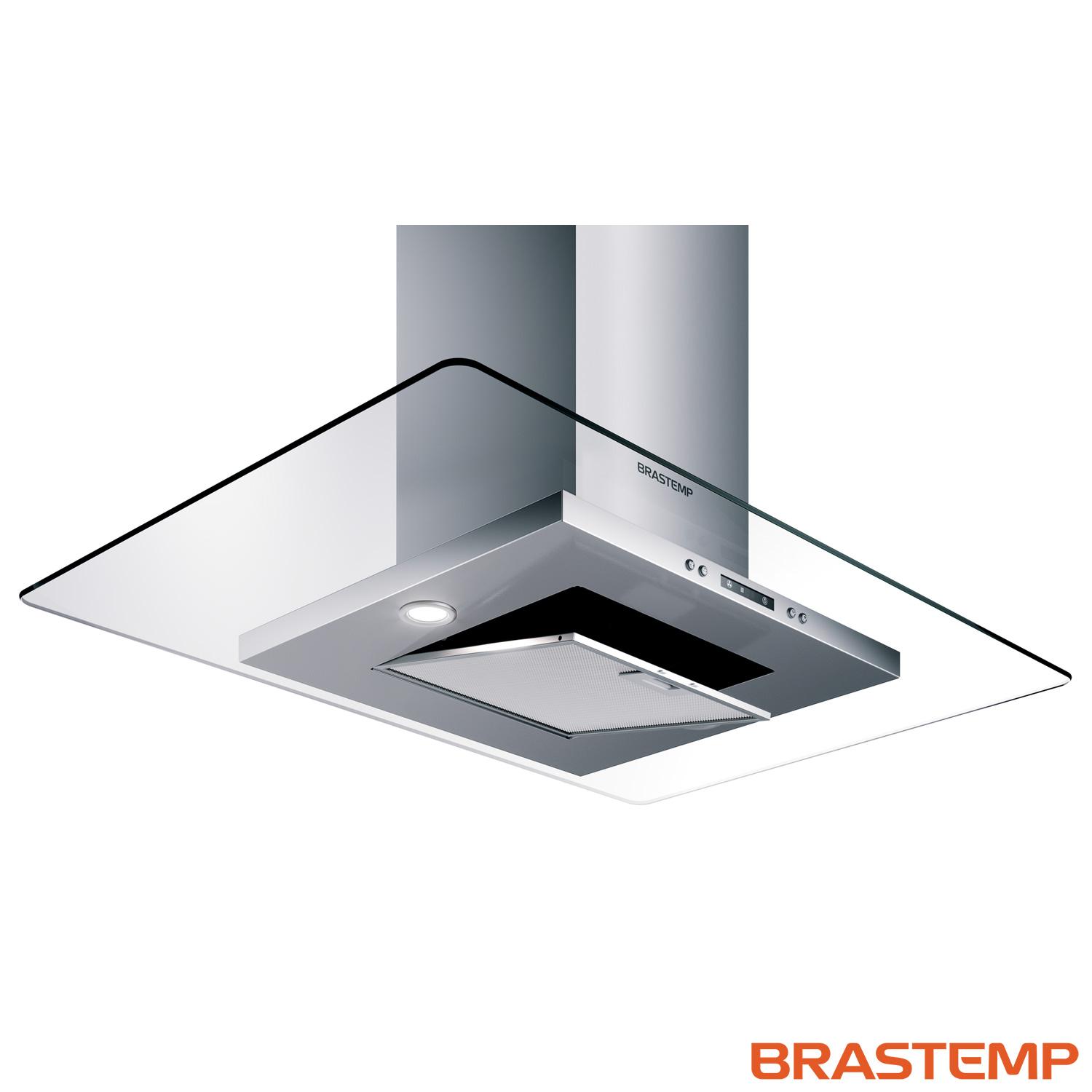 Coifa de Ilha Brastemp Inox 5 e 6 bocas com Timer Autodesligamento