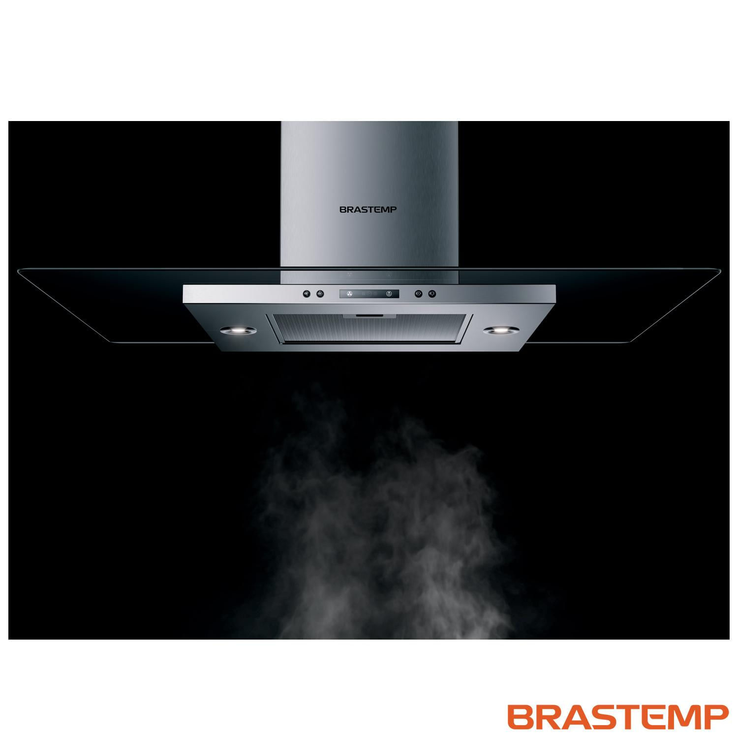 Coifa de Ilha Brastemp Inox 5 e 6 bocas com Timer Autodesligamento