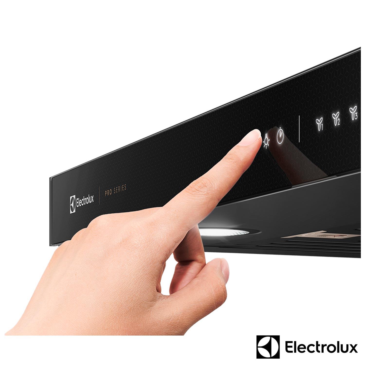 Coifa de Ilha Electrolux Pro Series 90 cm com Painel Eletrônico, Preta - 90CIV