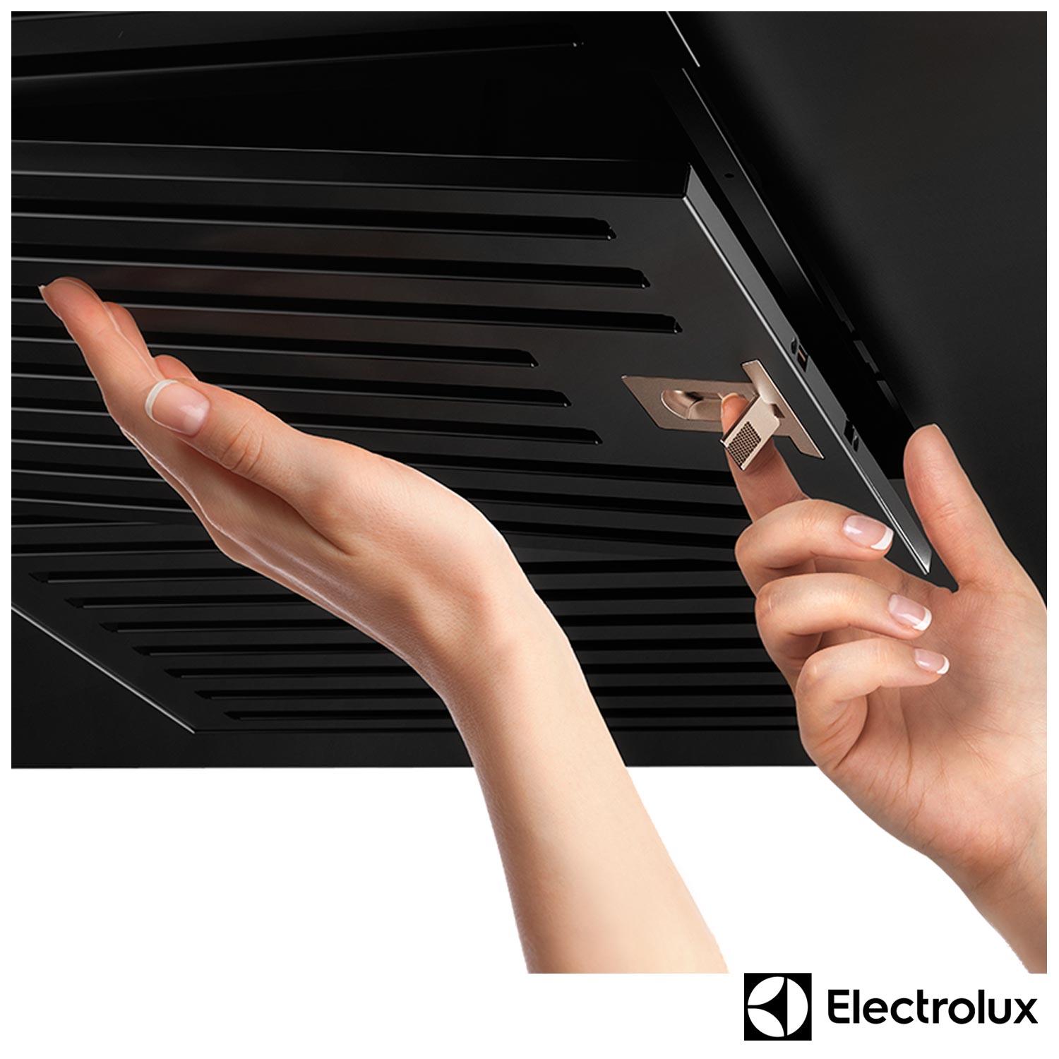 Coifa de Ilha Electrolux Pro Series 90 cm com Painel Eletrônico, Preta - 90CIV