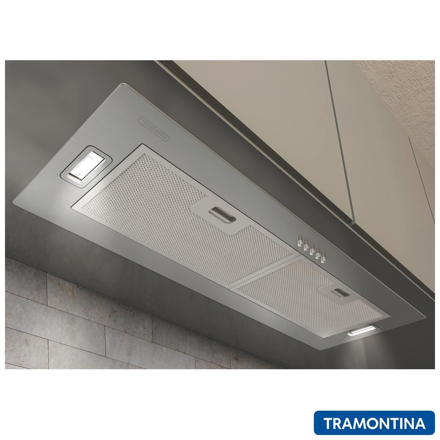 Coifa de Embutir Tramontina 75 cm com 03 Velocidades, Painel Eletrônico, Incasso, Inox - 95800