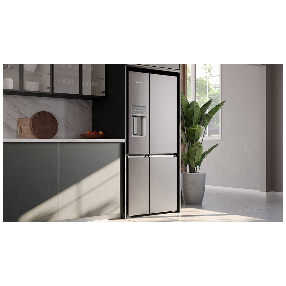 Refrigerador French Door Home Pro Electrolux de 04 Portas Frost Free com 541 Litros FlexiSpace - IQ8IS
