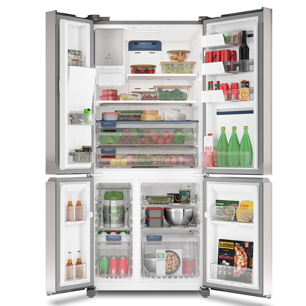 Refrigerador French Door Home Pro Electrolux de 04 Portas Frost Free com 541 Litros FlexiSpace - IQ8IS