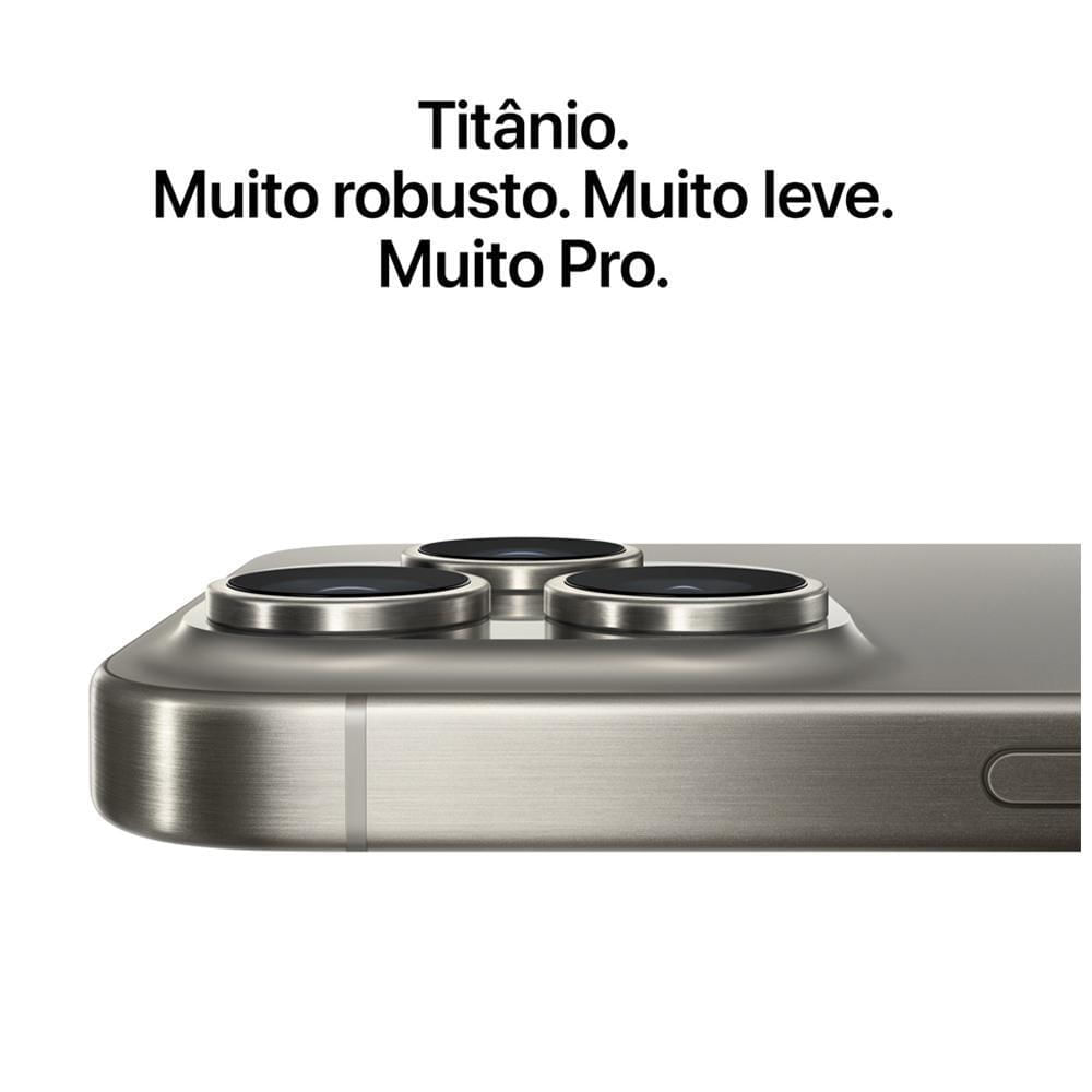 iPhone 15 Pro Max Apple (1TB) Titânio Branco, Tela de 6,7", 5G e Câmera de 48MP